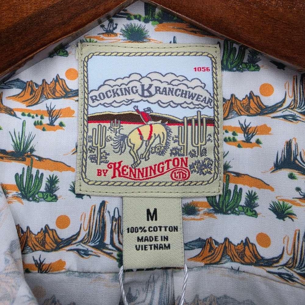 Rocking K Ranchwear Kennington M Desert Cactus Western Shirt Cotton Cowboy NWT - Picture 6 of 6